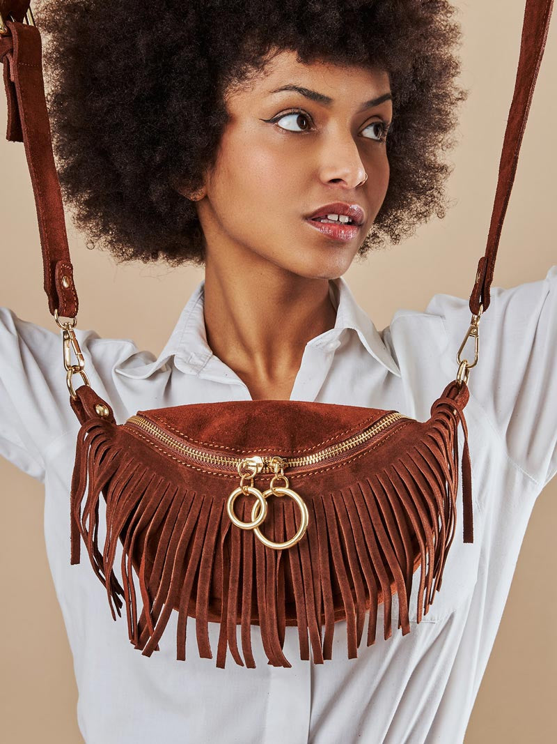 Fringe Suede Crossbody