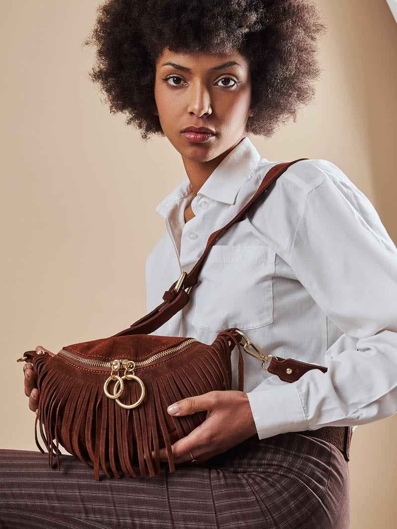 Fringe Suede Crossbody