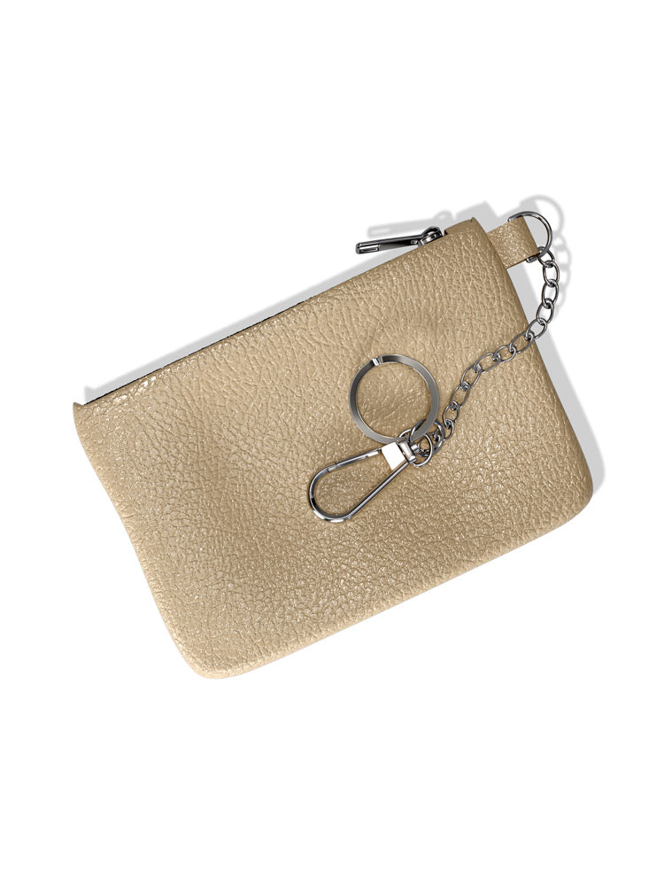 Leather Mini Wallet Keychain