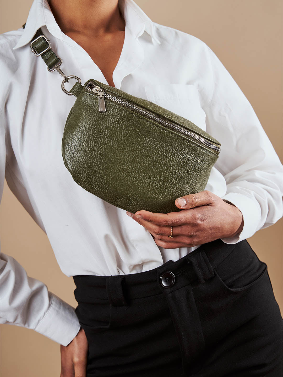 Premium Leather Multi-Way Crossover | Adoratti