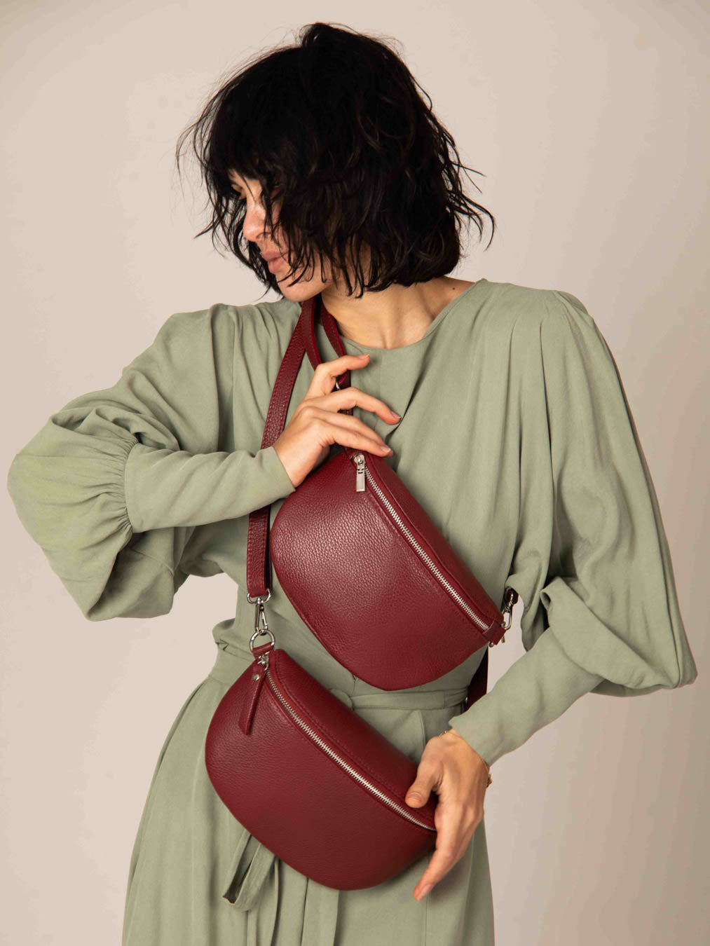 Premium Leather Multi-Way Crossover | Adoratti