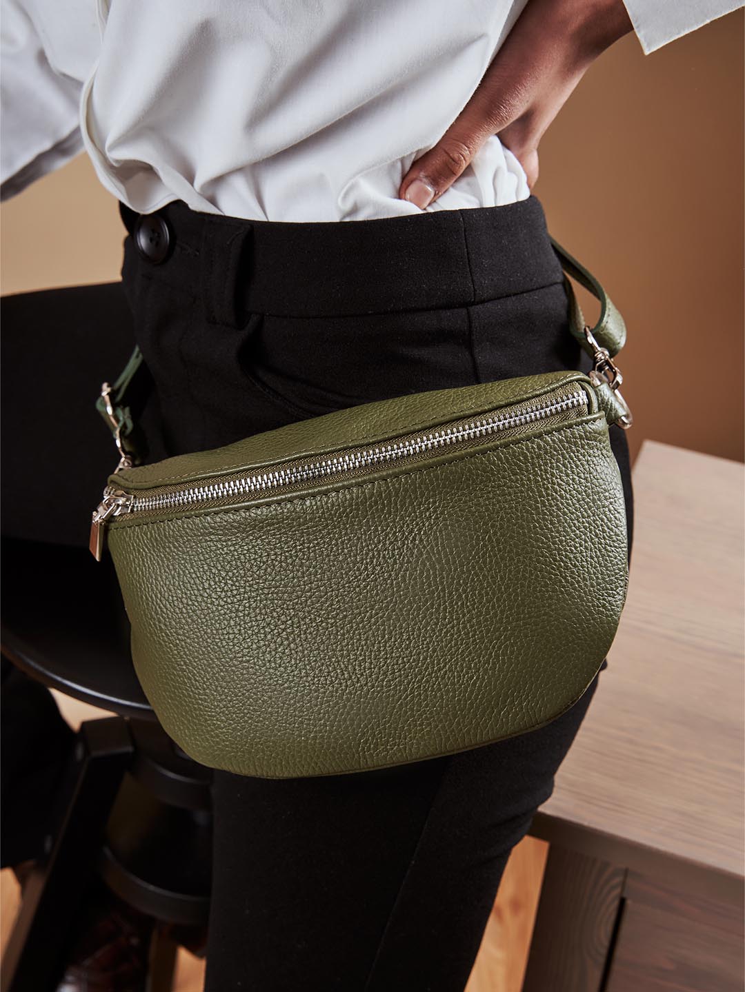 Premium Leather Multi-Way Crossover | Adoratti